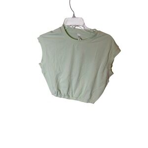 Lululemon Cropped Top Light Green Sleeveless Athletic Size 2